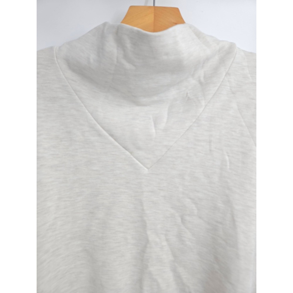 Varley Betsy Sweatshirt Oatmeal Heather Cowl Neck Drawstring Hem Medium - Picture 6 of 14